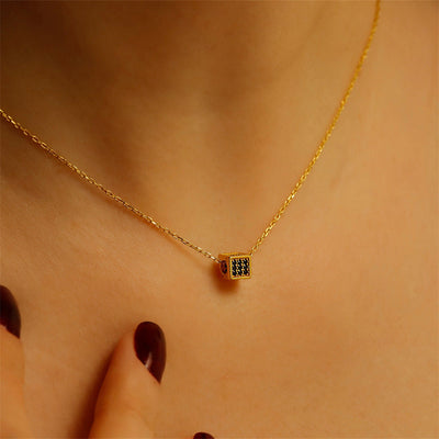 Jewelry Simple Style Geometric Square Titanium Steel Pendant Necklace