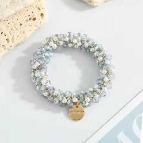 Women's Elegant Geometric Rhinestone Hair Tie