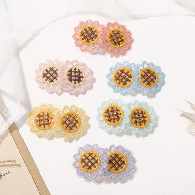 Kid'S Cute Pastoral Sunflower Flower Hair Clip