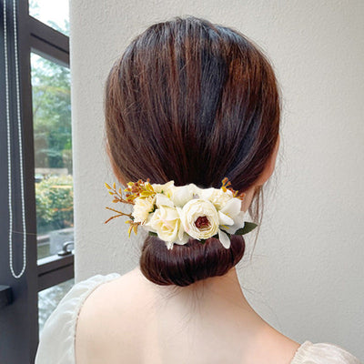 sweet flower cloth handmade insert comb