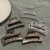 simple style cows plaid cheetah print plastic stoving varnish hollow out hair claws