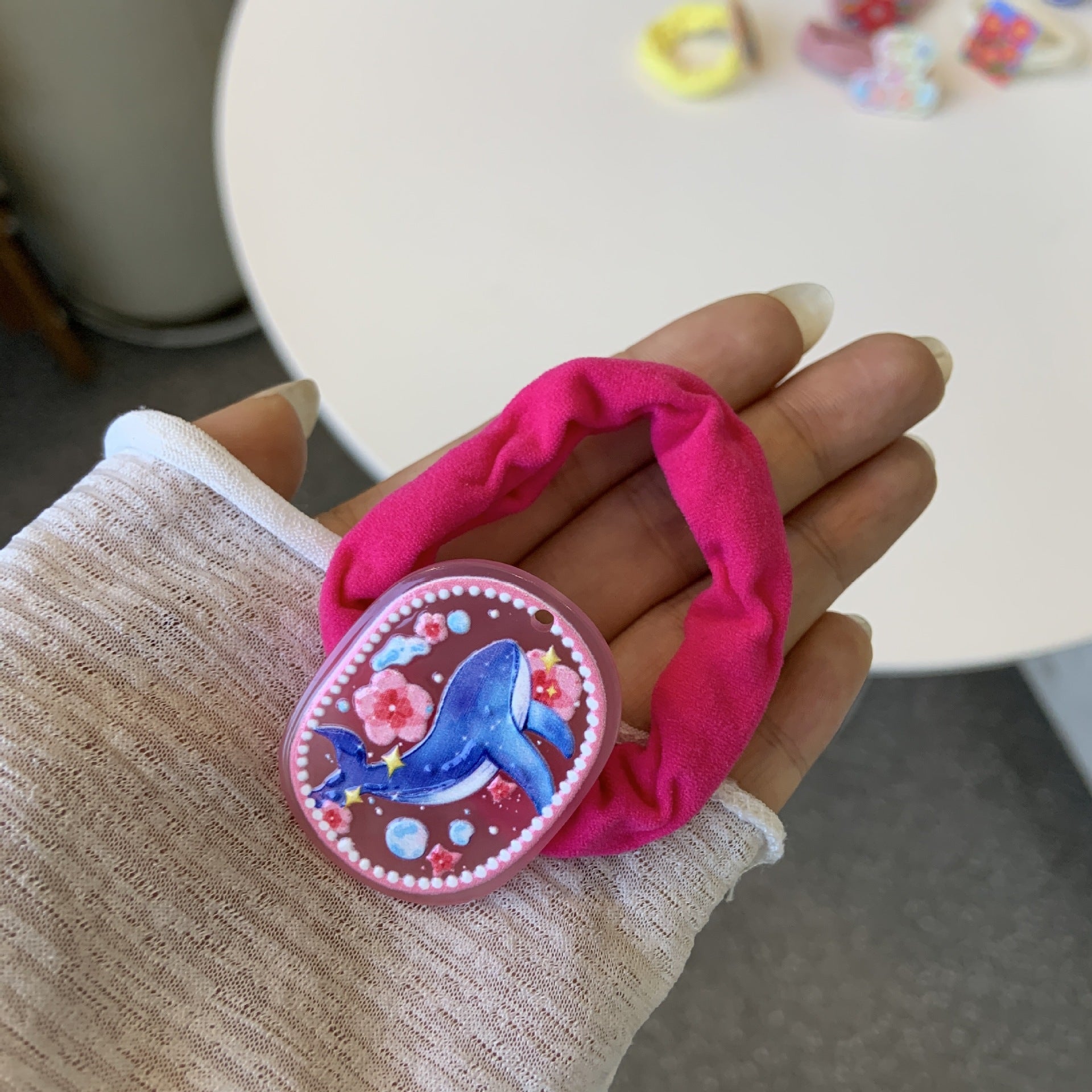 Women's Cartoon Style Flower Arylic Hair Tie