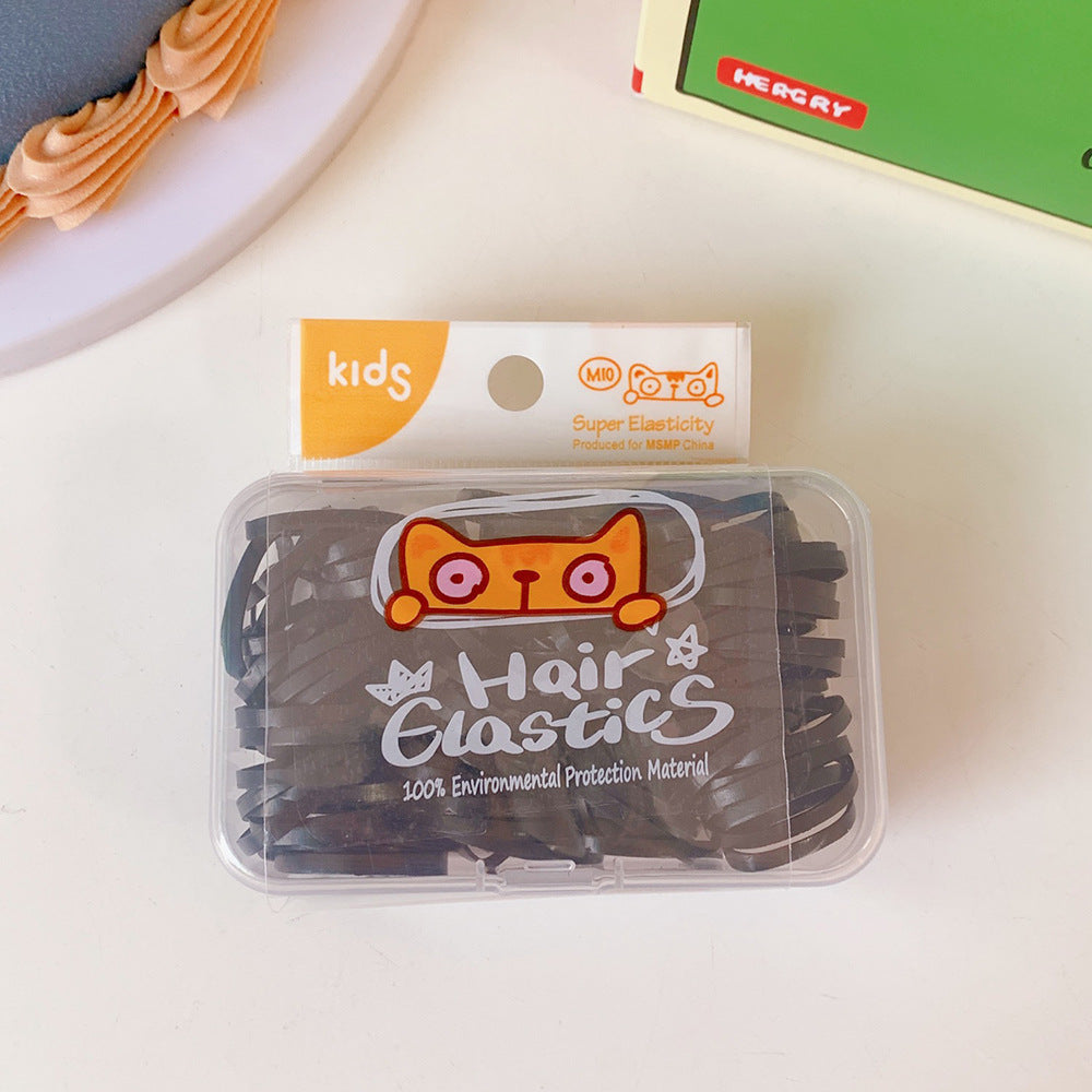 cartoon style colorful elastic band pleated rubber band 1 set