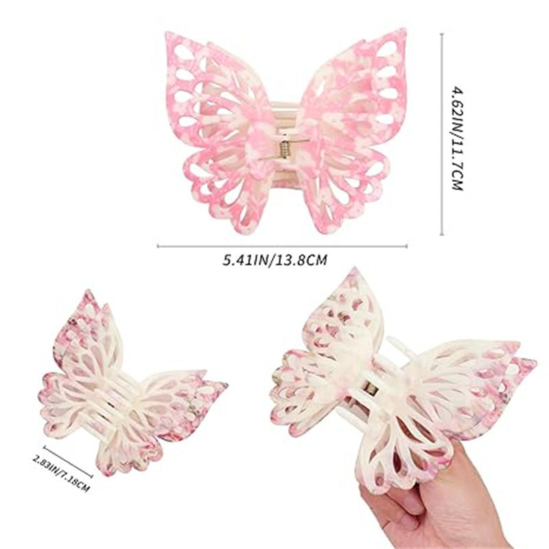 Women's Elegant Sweet Butterfly Plastic Hair Claws