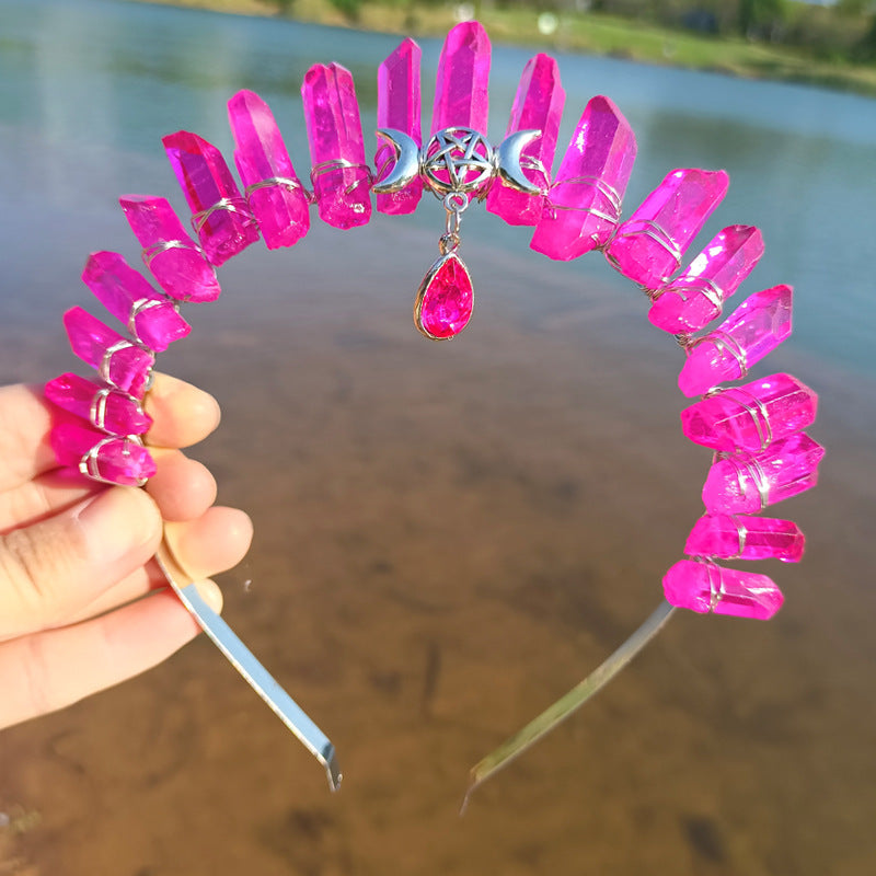 fashion geometric gem handmade plating hair band 1 piece