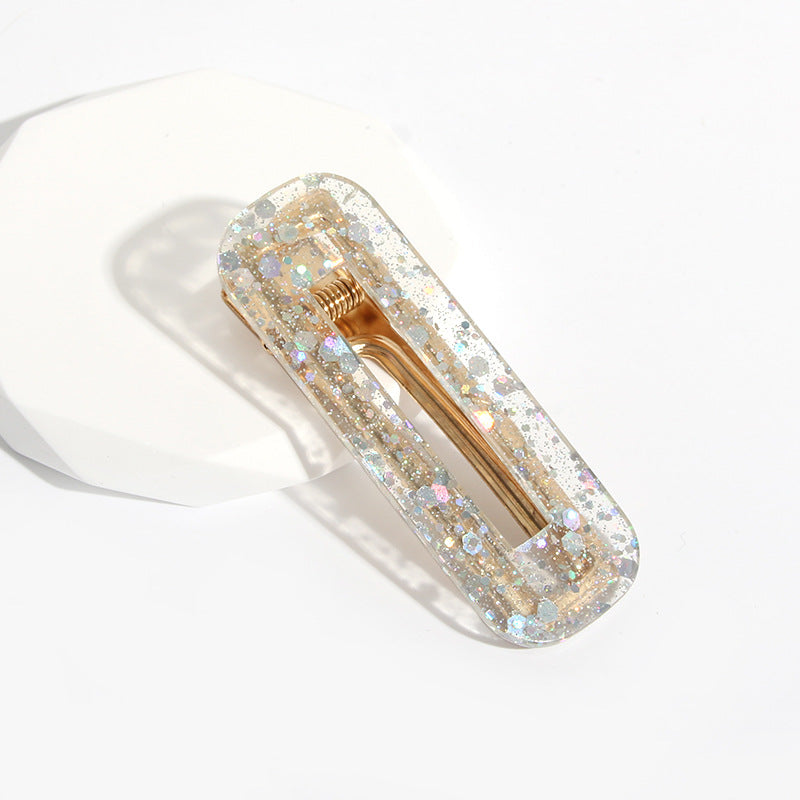 fashion geometric arylic stoving varnish hair clip 1 piece