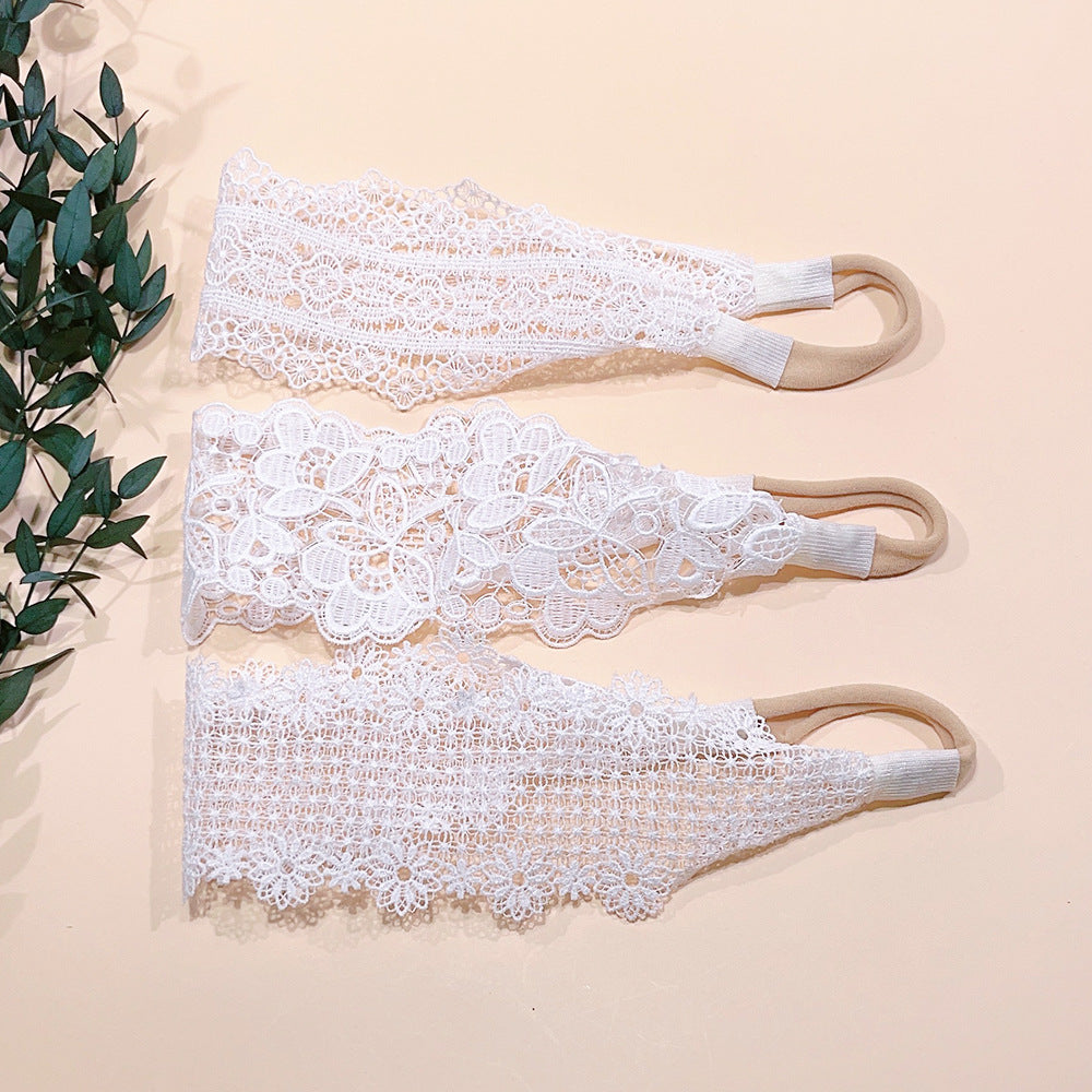 sweet flower cloth lace hair band