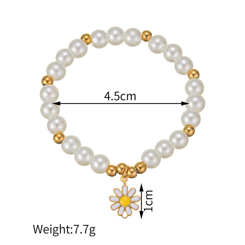 Elegant Flower 304 Stainless Steel Stainless Steel Bracelets In Bulk