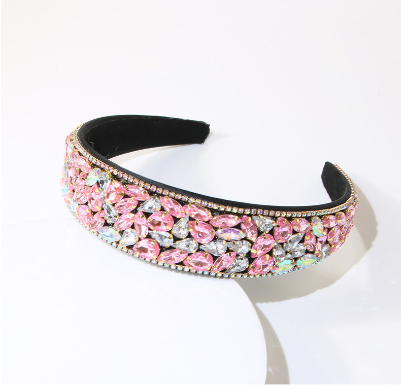 Women's Elegant Streetwear Geometric Plastic Rhinestones Hair Band