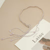 women's shiny solid color artificial crystal beaded tassel hair band