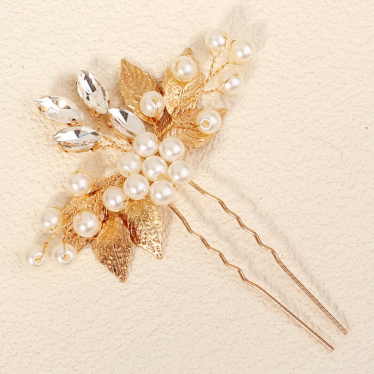 Women's Simple Style Flower Imitation Pearl Alloy Rhinestone Insert comb