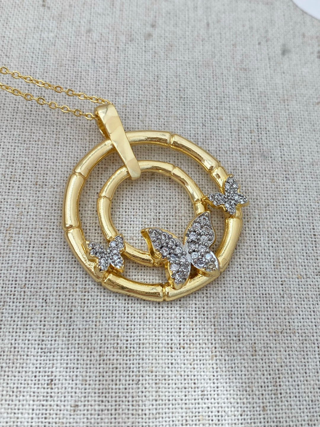 Jewelry Vintage Style Classic Style Butterfly Copper Zircon Plating Rings Earrings Necklace