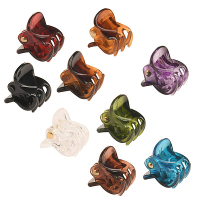 simple style color block plastic hair claws