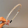 Women's Simple Style Solid Color Artificial Crystal Diamond Hair Band