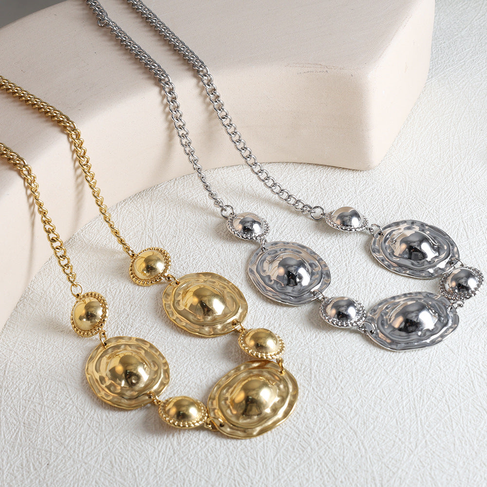 Jewelry Streetwear Geometric 304 Stainless Steel Plating Earrings Necklace