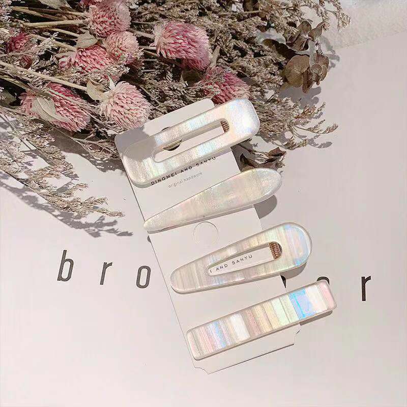 simple style square arylic hair clip