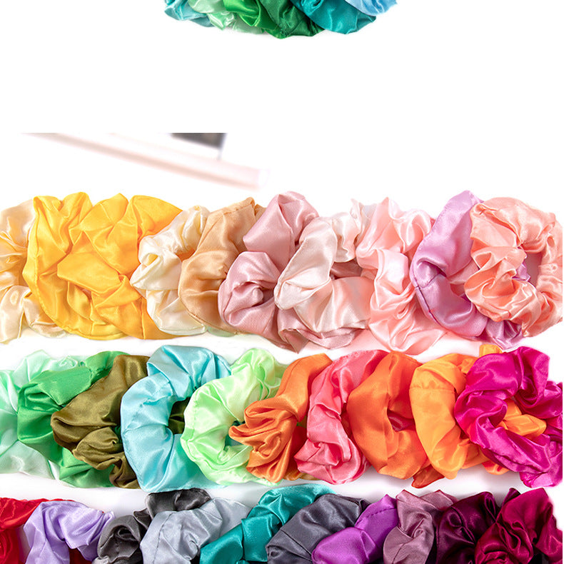 simple style solid color cloth hair tie