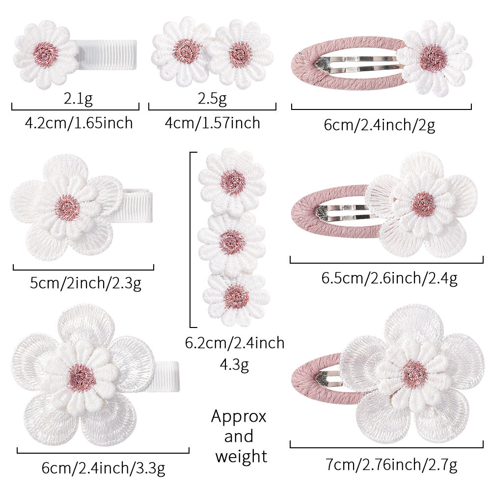 Kid'S Sweet Flower Cloth Hair Clip