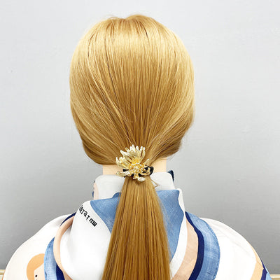Women's Simple Style Flower Alloy Plating Hair Tie