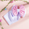 fashion children's solid color double-layer bowknot hairband