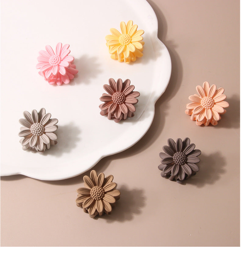 Women's Sweet Simple Style Flower Plastic Stoving Varnish Hair Claws