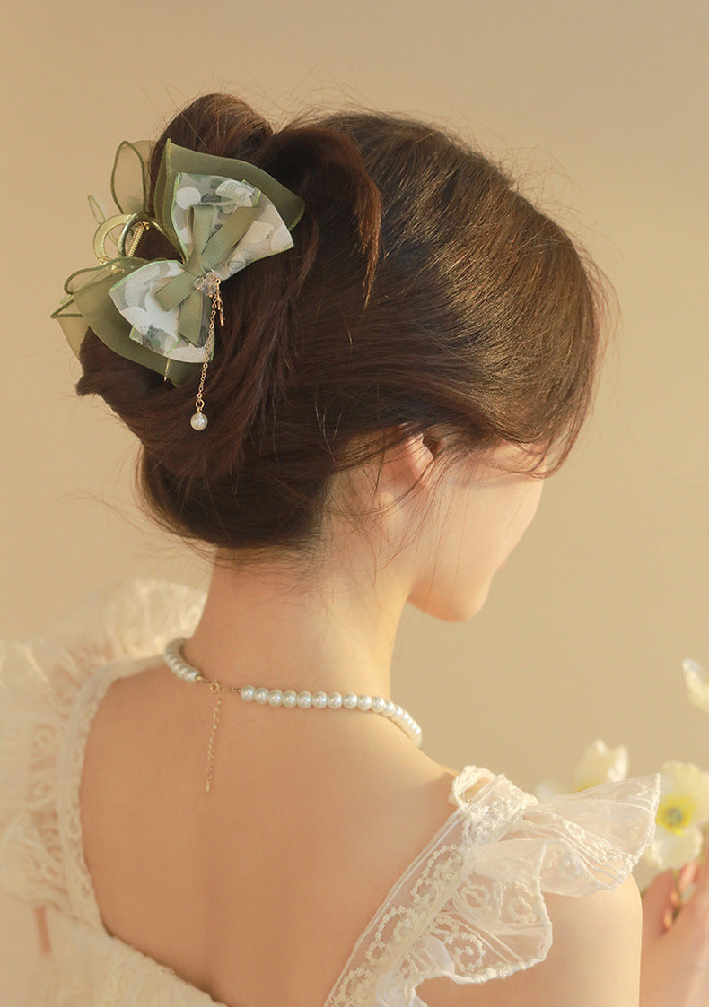 Women's Sweet Simple Style Bow Knot Cloth Hair Claws