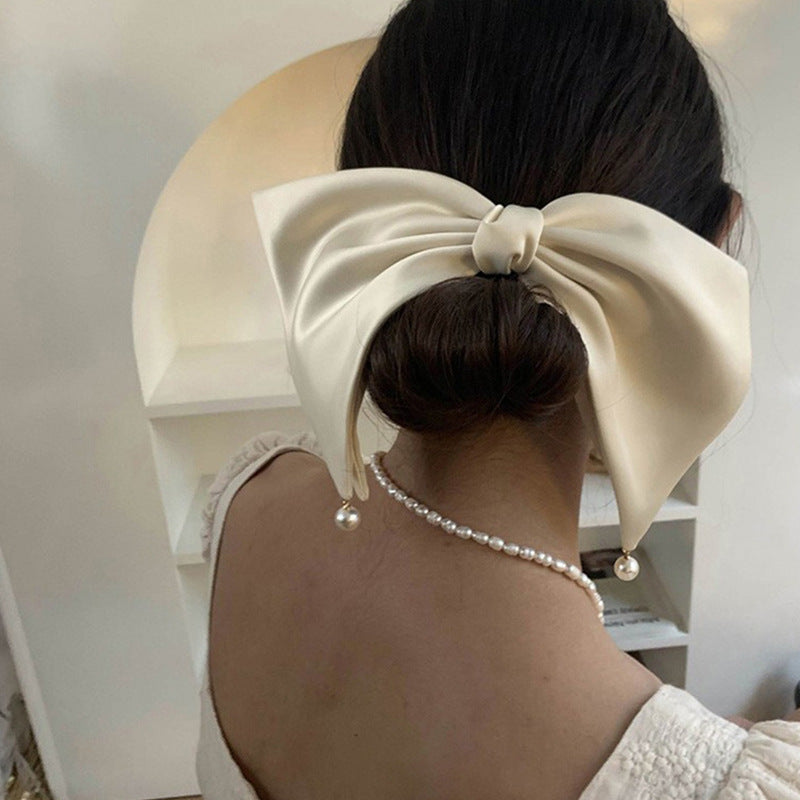 elegant bow knot cloth hair clip