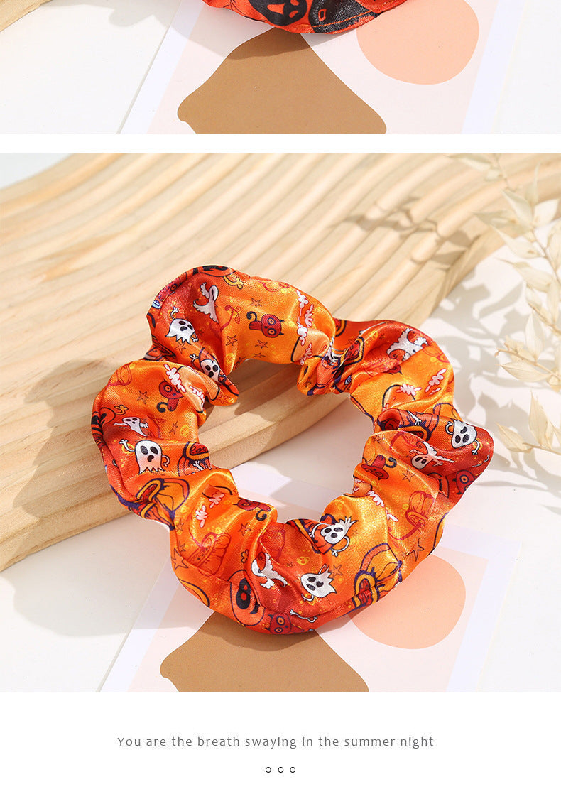 Halloween Basic Women's Pumpkin Polyester Hair Tie
