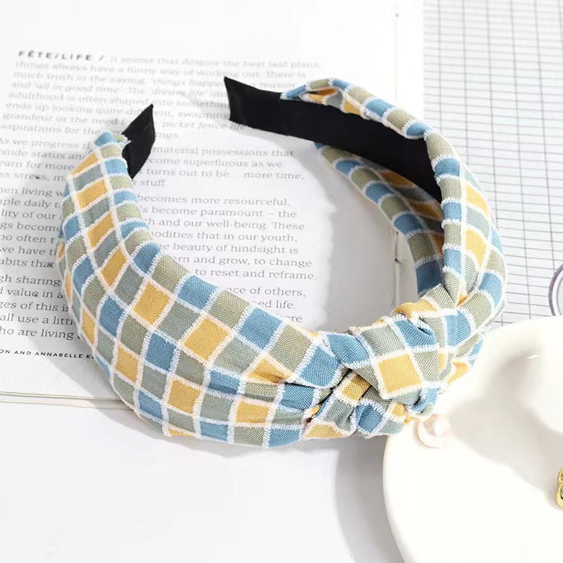 retro stripe cloth hair band