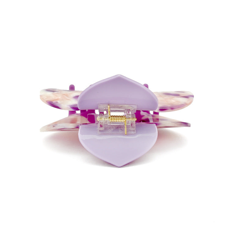 Women's Casual Flower Acetic acid sheets Inlay Rhinestones Hair Claws