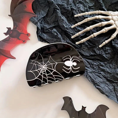 Halloween Simple Style Women's Spider Spider Web Acetic acid sheets Hair Claws