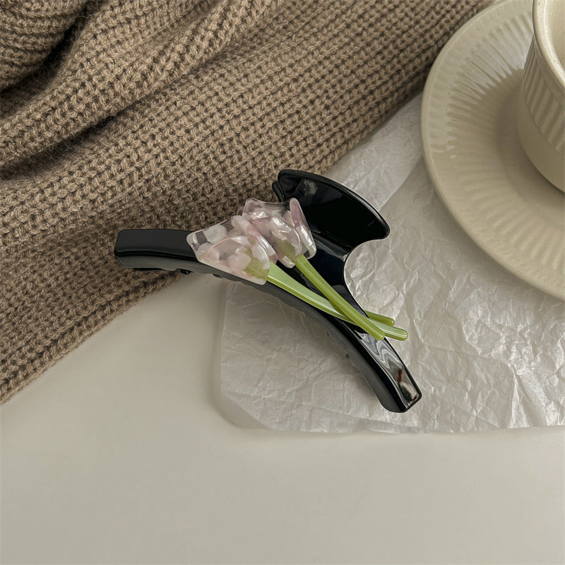 Women's Elegant Simple Style Flower Acetic acid sheets Hair Claws