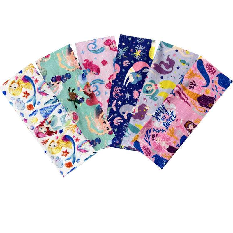 Unisex Simple Style Classic Style Cartoon Character Plaid Imitation Cotton Printing Hair Band