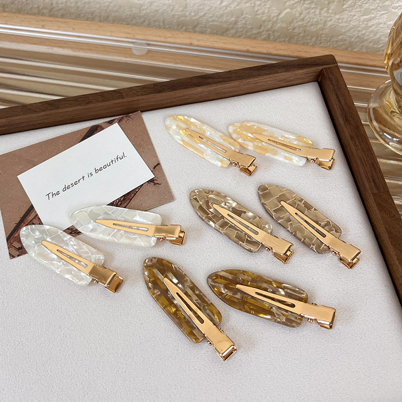 women's sweet geometric acetic acid sheets hair clip