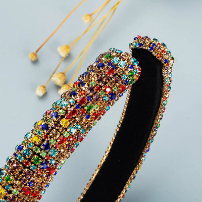jewelry baroque full diamond fabric headband