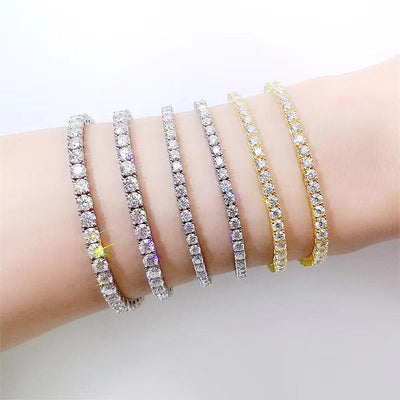 Shiny Geometric 316 Stainless Steel  Zircon Bracelets In Bulk
