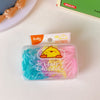 cartoon style colorful elastic band pleated rubber band 1 set