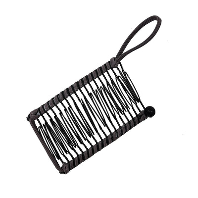 elegant solid color metal insert comb
