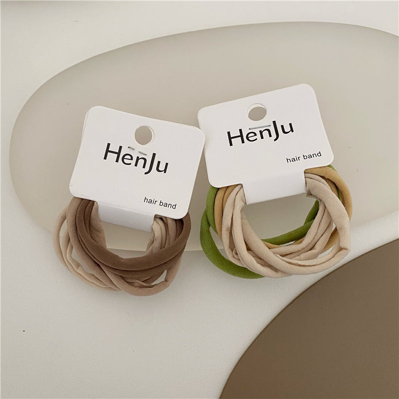 simple style solid color cloth hair tie