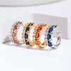 1 Pair Simple Style Geometric Plating Copper Zircon Earrings