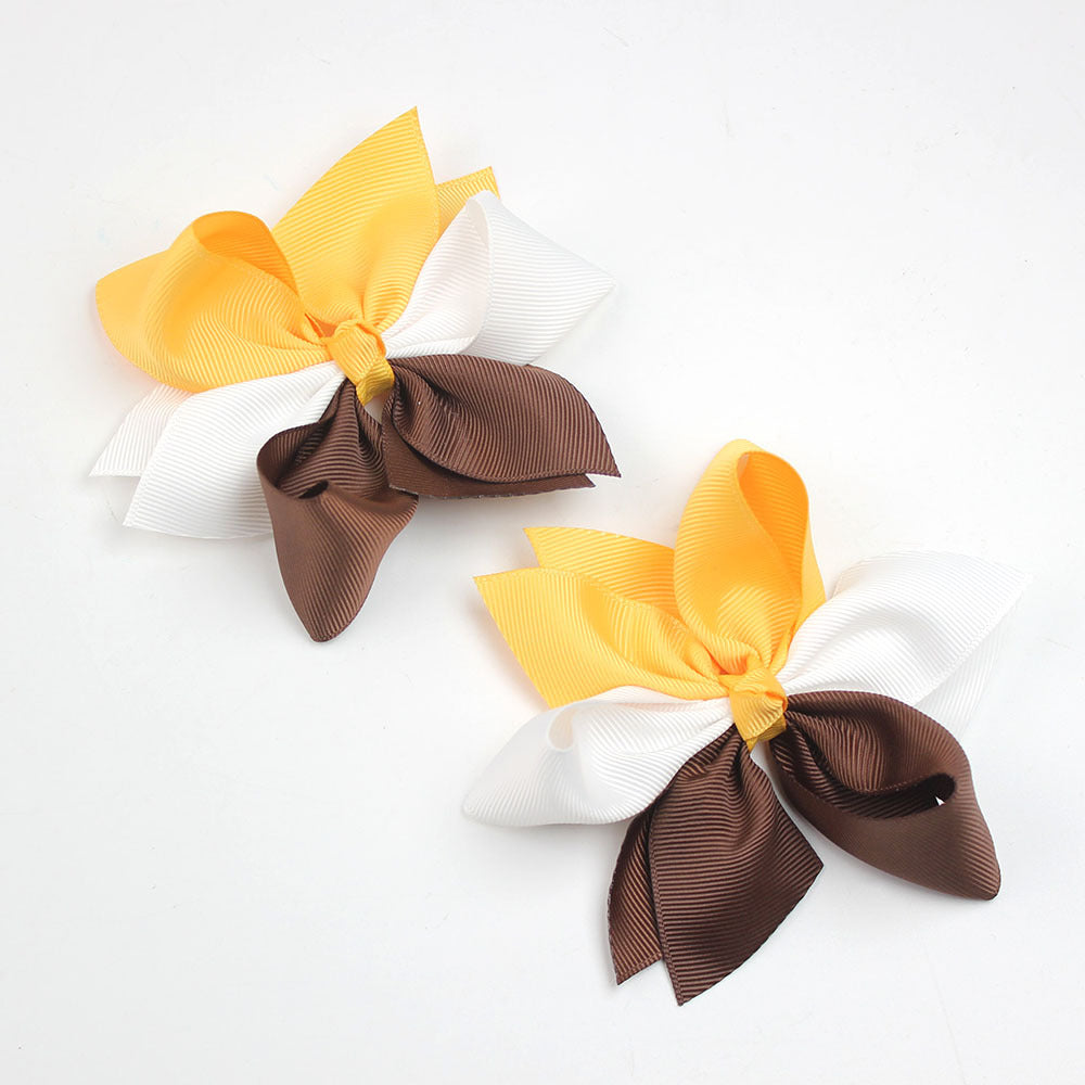 Girl'S IG Style Sweet Bow Knot Cloth Inlay Rhinestones Hair Clip
