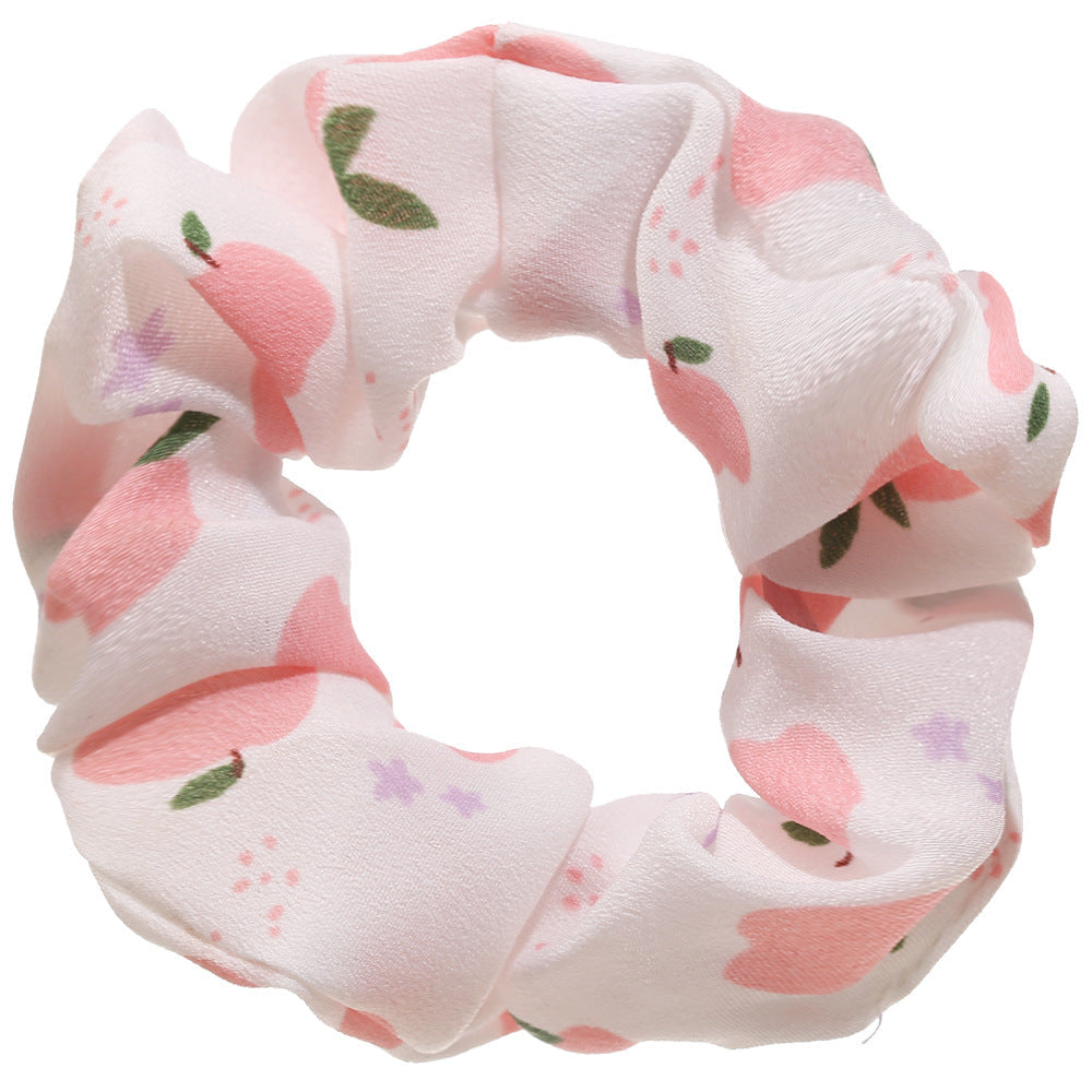 fashion floral fruit printing hair scrunchies