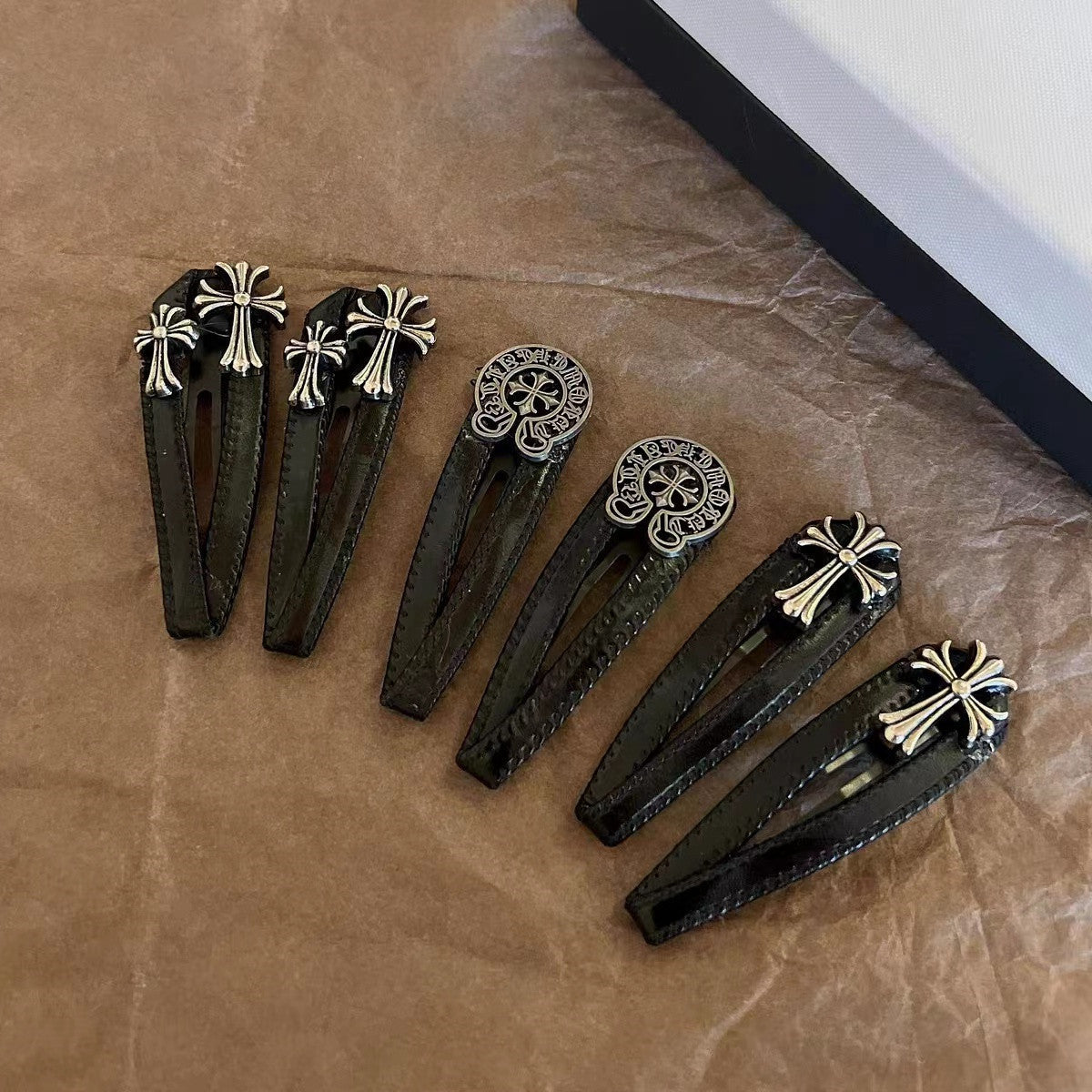 Women's Punk Cross Metal Hair Clip