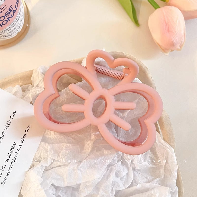 Cute love grab clip girl 2025 new popular high-end disc hair shark clip hairpin hair card headdress