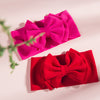 fashion children's solid color double-layer bowknot hairband