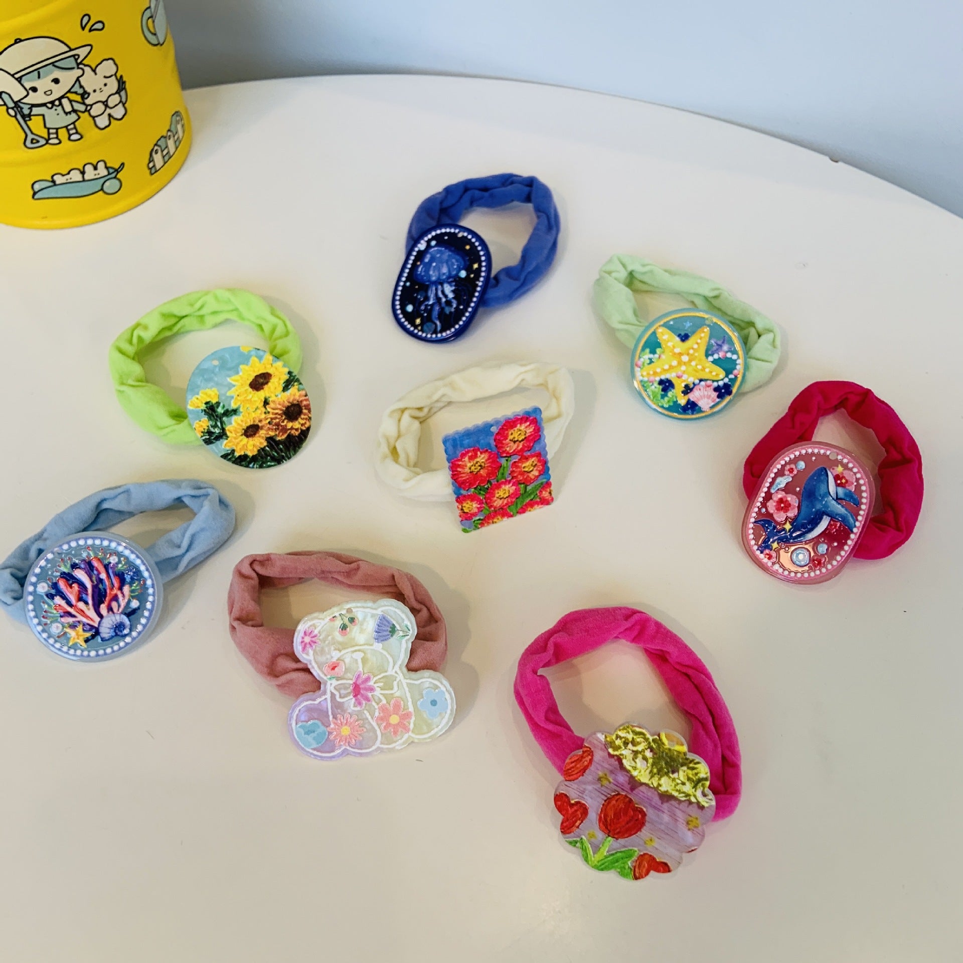 Women's Cartoon Style Flower Arylic Hair Tie