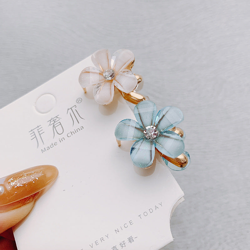 fashion flower bow knot alloy plating inlay rhinestones pearl hair claws 1 piece