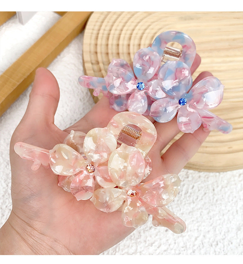 Women's Sweet Color Block Acetic acid sheets Hair Clip