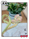 sweet flower alloy plating inlay artificial pearls hair claws