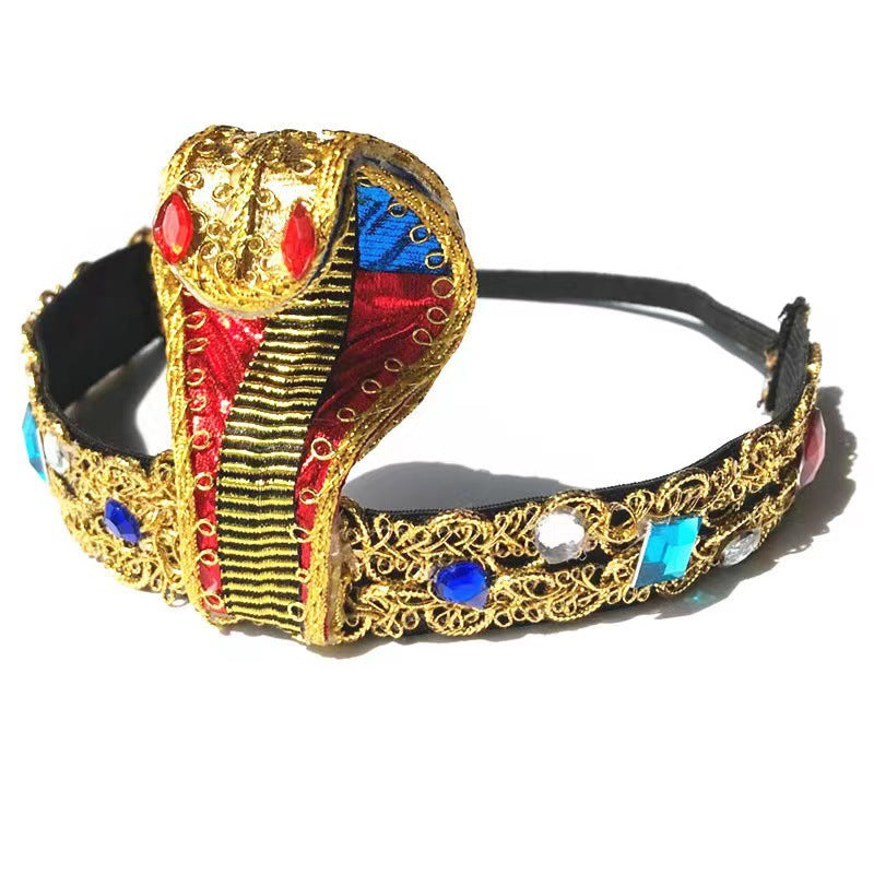 Halloween Ethnic Style Women's Snake Arylic rope Sequins Inlay Artificial Gemstones Hair Band